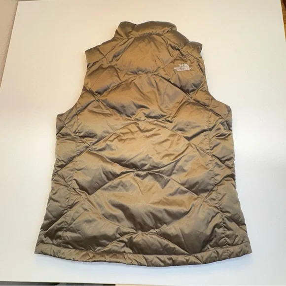 The North Face 550 Down Aconcagua Puffer Vest Womens L Brown Quilted - Picture 3 of 10